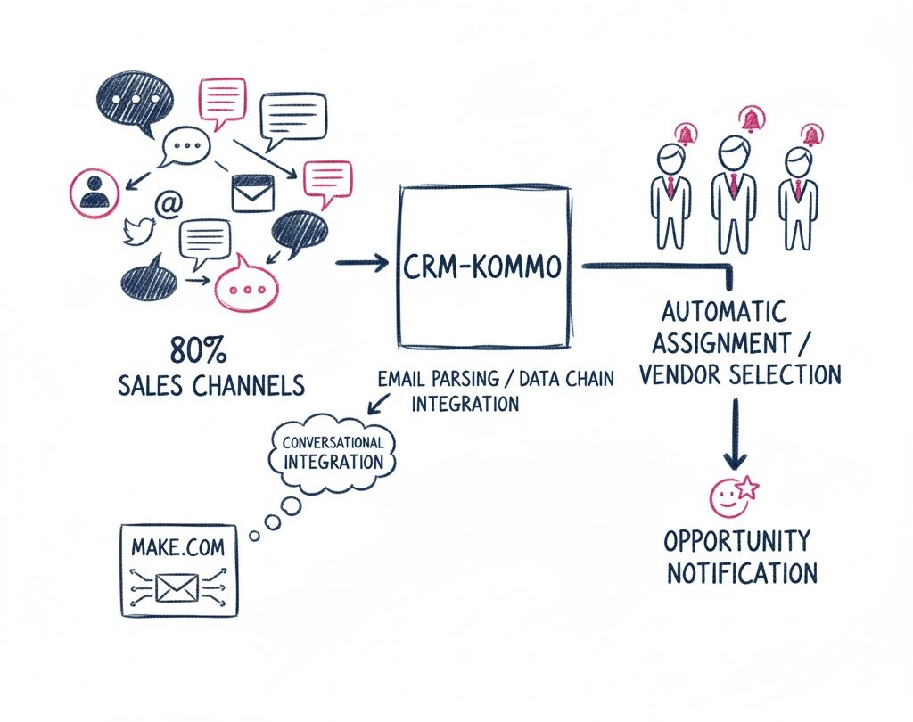 automatización de integración de canales de venta